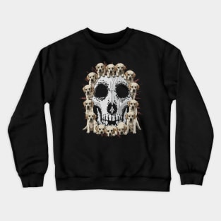 Labrador Retriever Skull Puppies Design Cool Dog Lovers Crewneck Sweatshirt